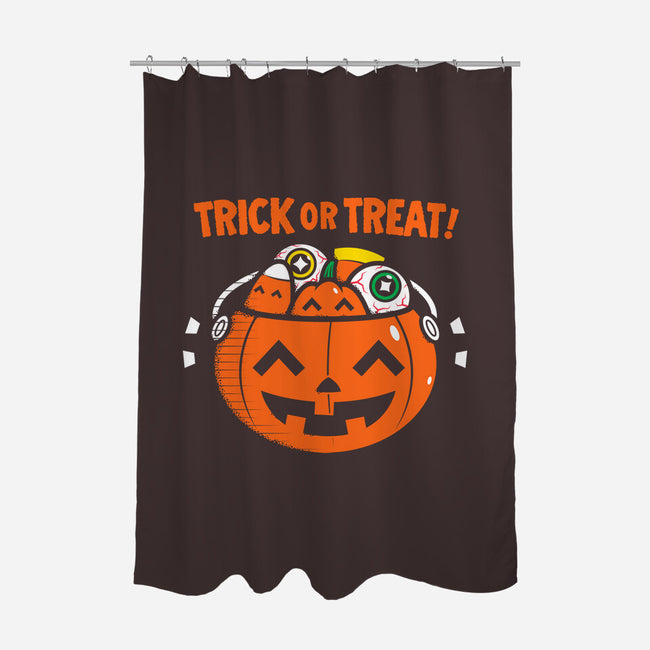 Pumpkin Kawaii-none polyester shower curtain-krisren28