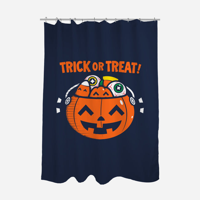 Pumpkin Kawaii-none polyester shower curtain-krisren28