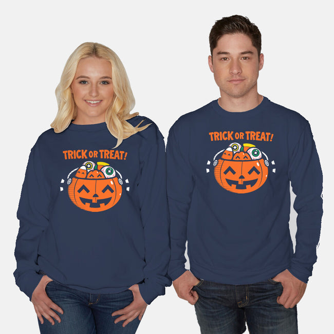 Pumpkin Kawaii-unisex crew neck sweatshirt-krisren28