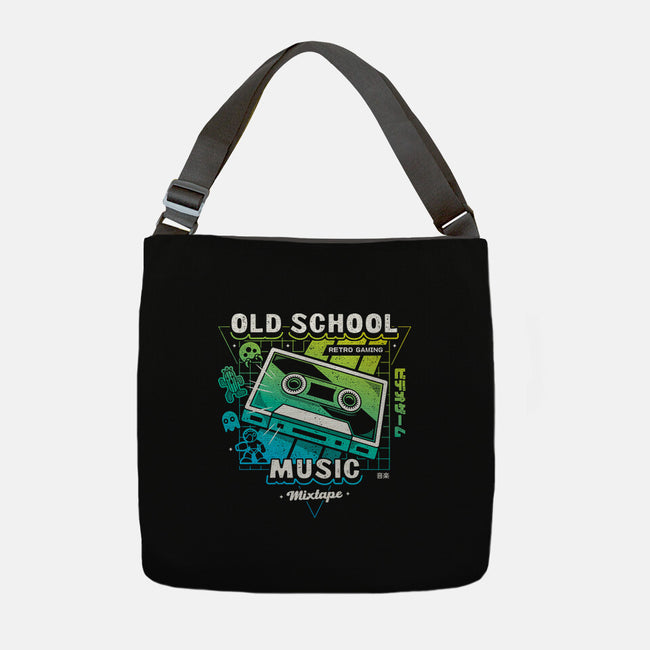 Retro Gaming Music-none adjustable tote bag-Logozaste
