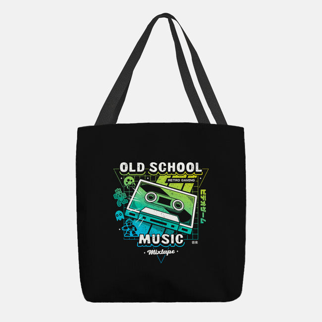 Retro Gaming Music-none basic tote bag-Logozaste