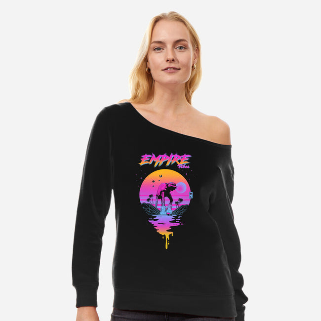 Empire Vibes-womens off shoulder sweatshirt-retrodivision