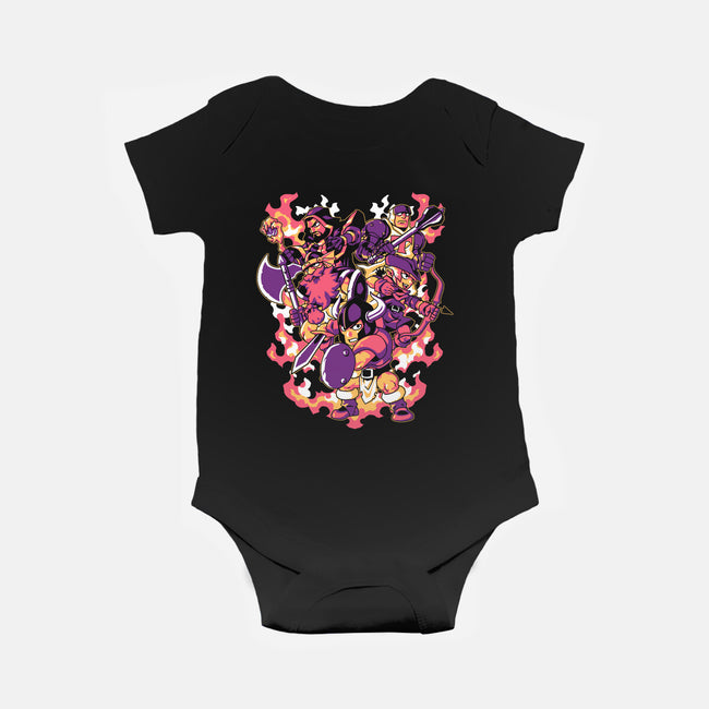 Hunting Dragons-baby basic onesie-1Wing
