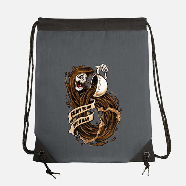 Enjoy Your Monday-none drawstring bag-spoilerinc