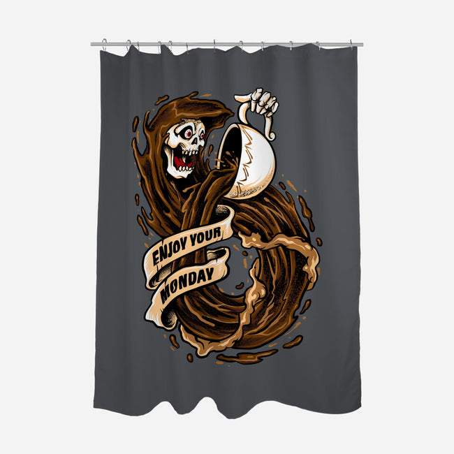 Enjoy Your Monday-none polyester shower curtain-spoilerinc