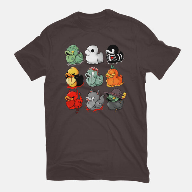 Halloween Duck-womens basic tee-Vallina84