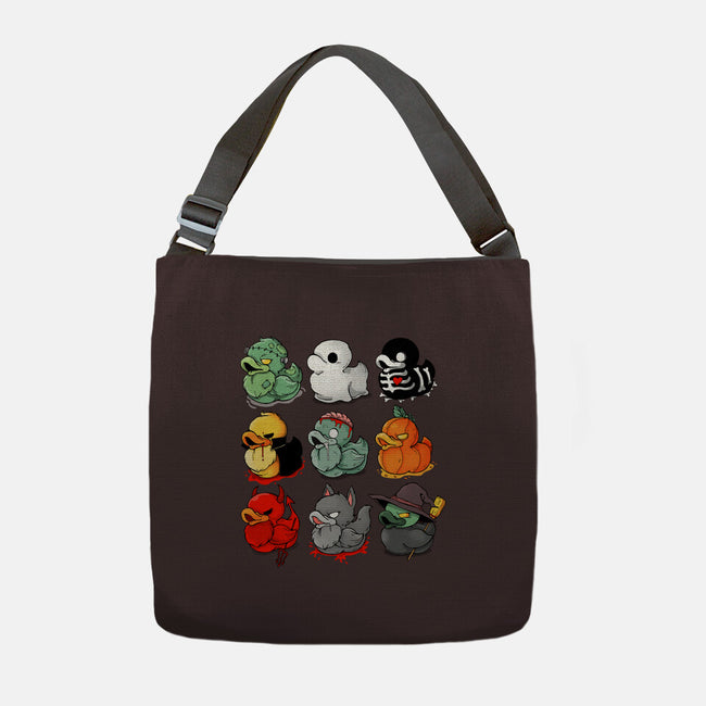 Halloween Duck-none adjustable tote bag-Vallina84