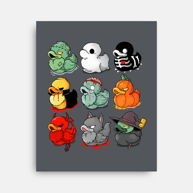 Halloween Duck-none stretched canvas-Vallina84