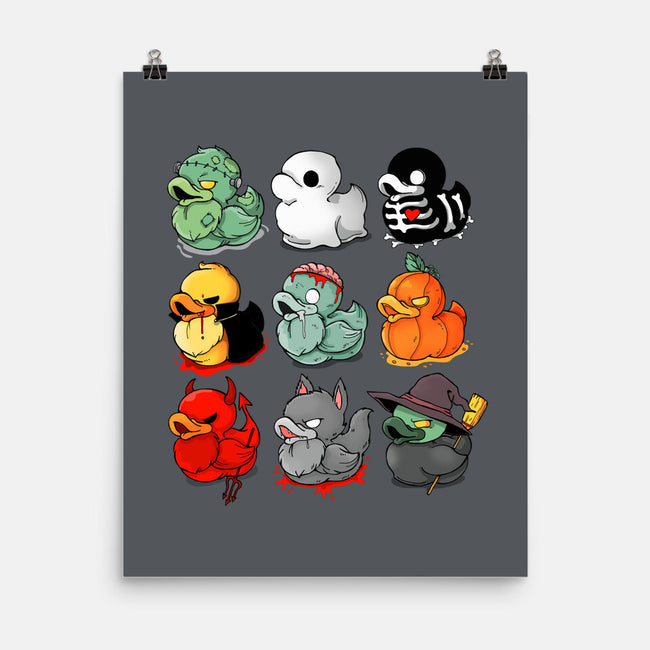 Halloween Duck-none matte poster-Vallina84