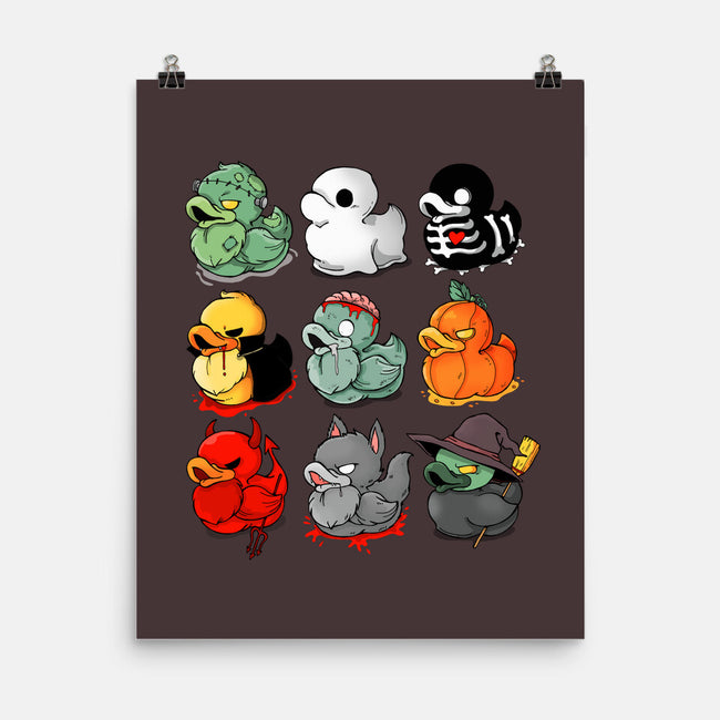 Halloween Duck-none matte poster-Vallina84