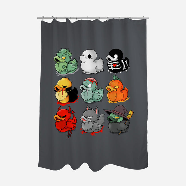 Halloween Duck-none polyester shower curtain-Vallina84