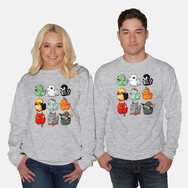 Halloween Duck-unisex crew neck sweatshirt-Vallina84