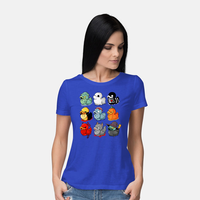 Halloween Duck-womens basic tee-Vallina84