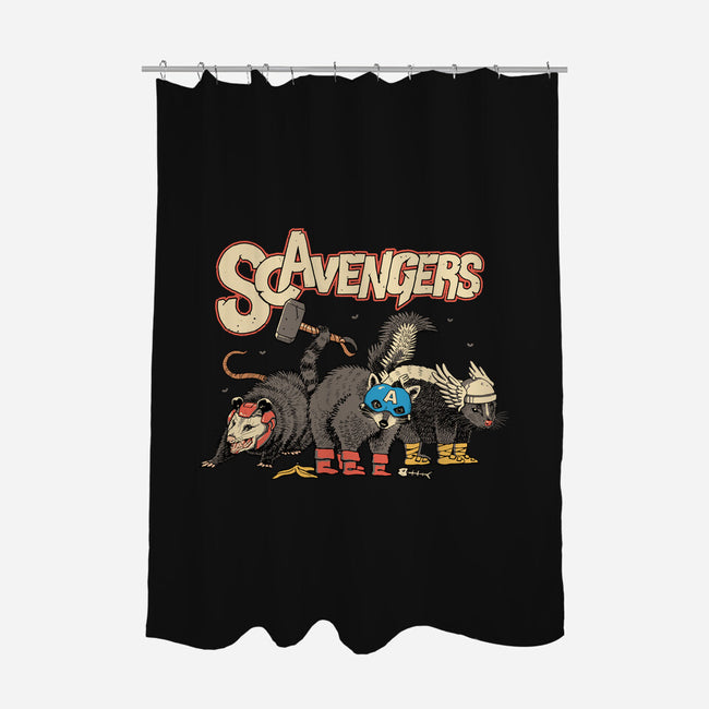 Scavengers Assemble!-none polyester shower curtain-vp021
