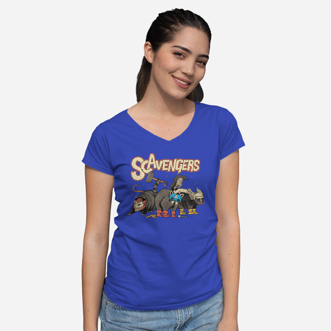Scavengers Assemble!-womens v-neck tee-vp021