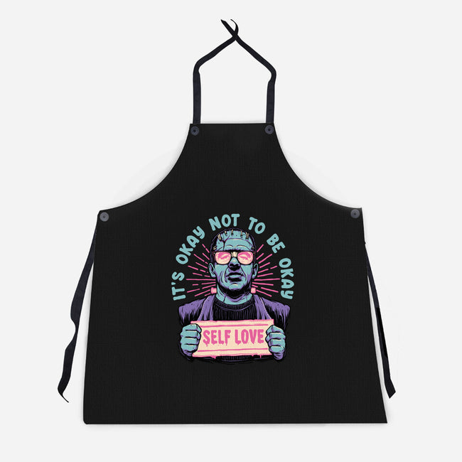 Self Love Frankie-unisex kitchen apron-momma_gorilla