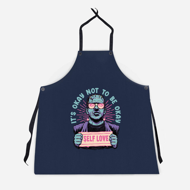 Self Love Frankie-unisex kitchen apron-momma_gorilla