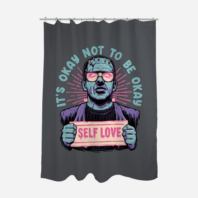 Self Love Frankie-none polyester shower curtain-momma_gorilla