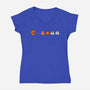 PAC-LLOWEEN-womens v-neck tee-krisren28
