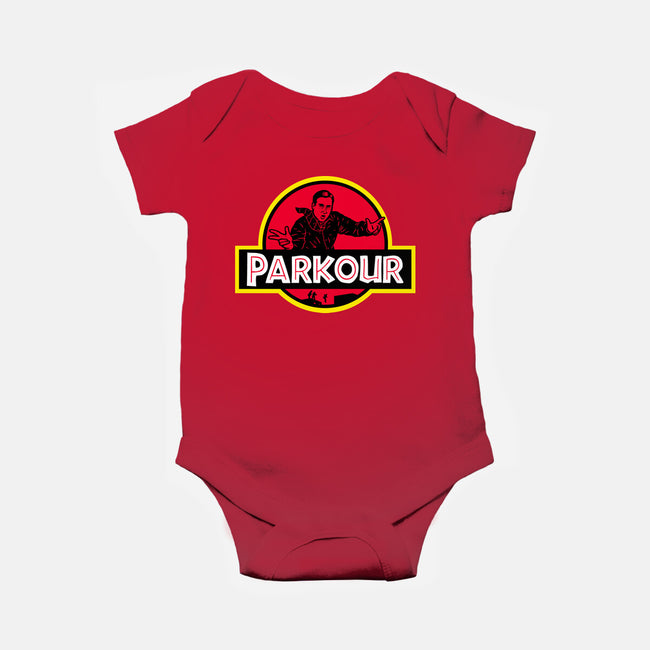 Parkour!-baby basic onesie-Raffiti