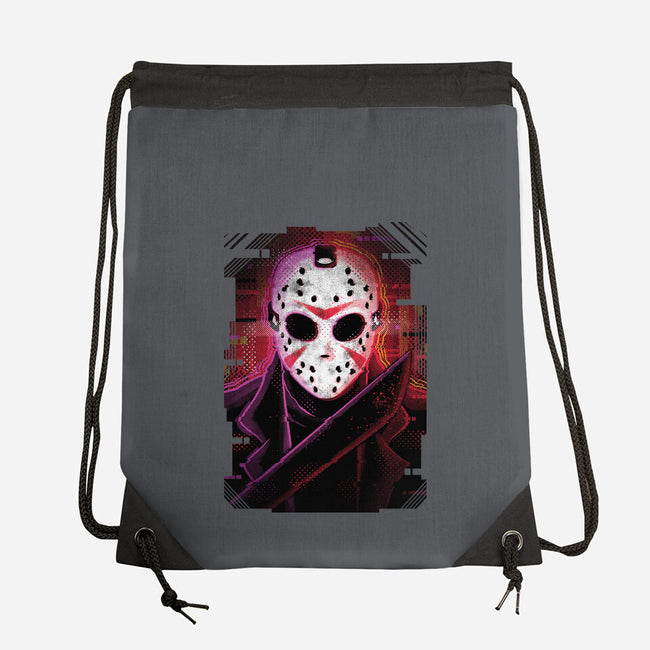 Jason Glitch-none drawstring bag-danielmorris1993