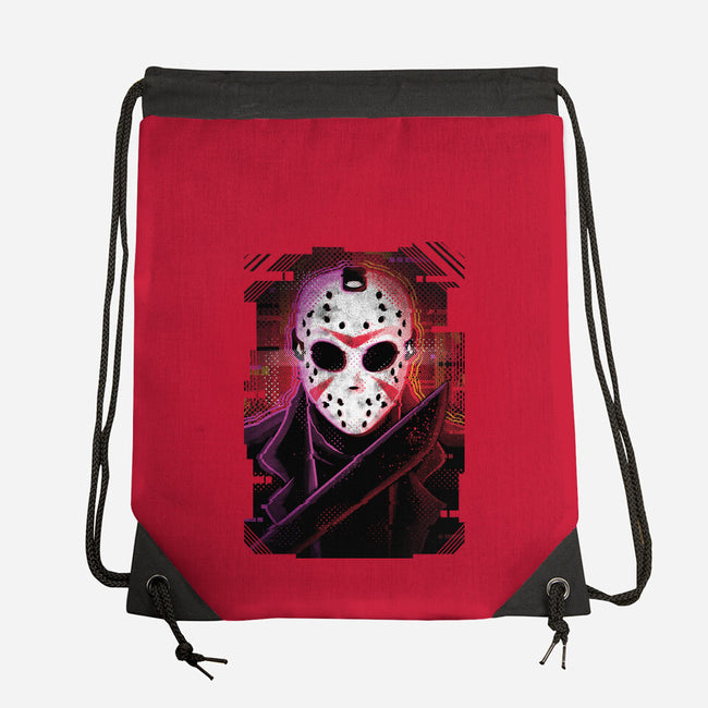 Jason Glitch-none drawstring bag-danielmorris1993