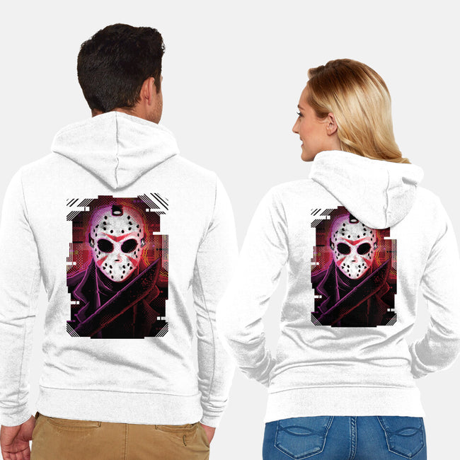 Jason Glitch-unisex zip-up sweatshirt-danielmorris1993