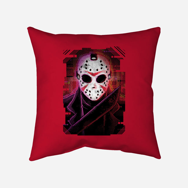 Jason Glitch-none removable cover w insert throw pillow-danielmorris1993