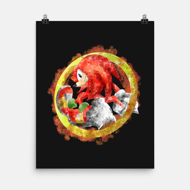 Knuckles Splash-none matte poster-nickzzarto