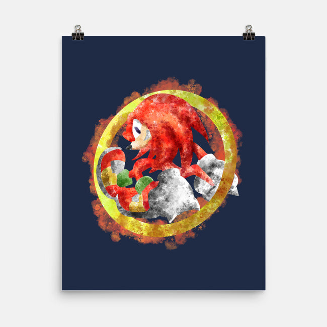 Knuckles Splash-none matte poster-nickzzarto