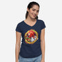 Knuckles Splash-womens v-neck tee-nickzzarto