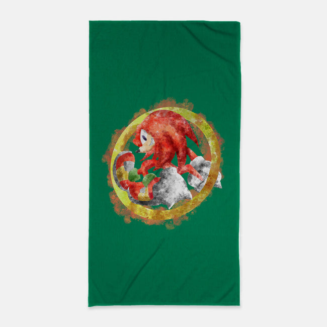 Knuckles Splash-none beach towel-nickzzarto