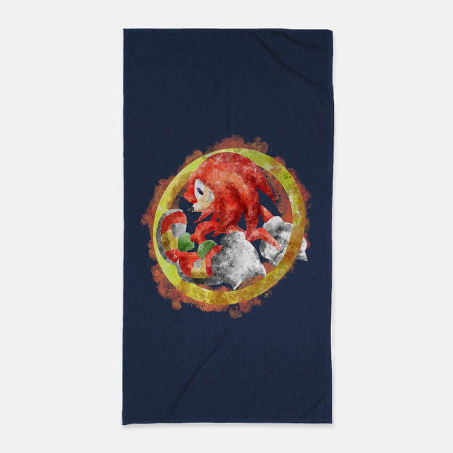 Knuckles Splash-none beach towel-nickzzarto