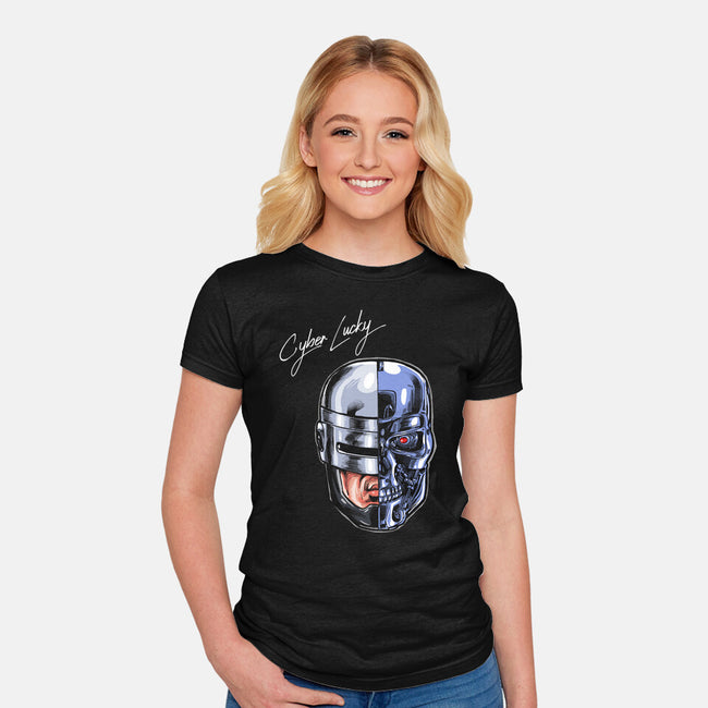 Cyber Lucky-womens fitted tee-zascanauta