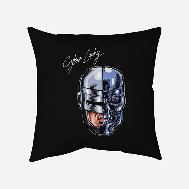 Cyber Lucky-none removable cover w insert throw pillow-zascanauta