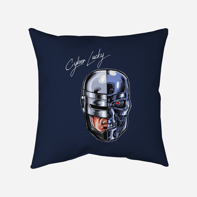 Cyber Lucky-none removable cover w insert throw pillow-zascanauta