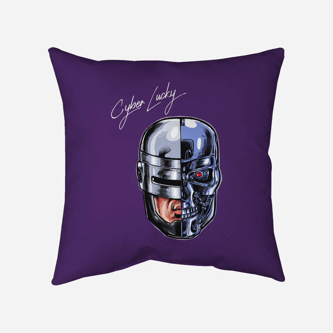 Cyber Lucky-none removable cover w insert throw pillow-zascanauta