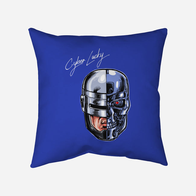Cyber Lucky-none removable cover w insert throw pillow-zascanauta