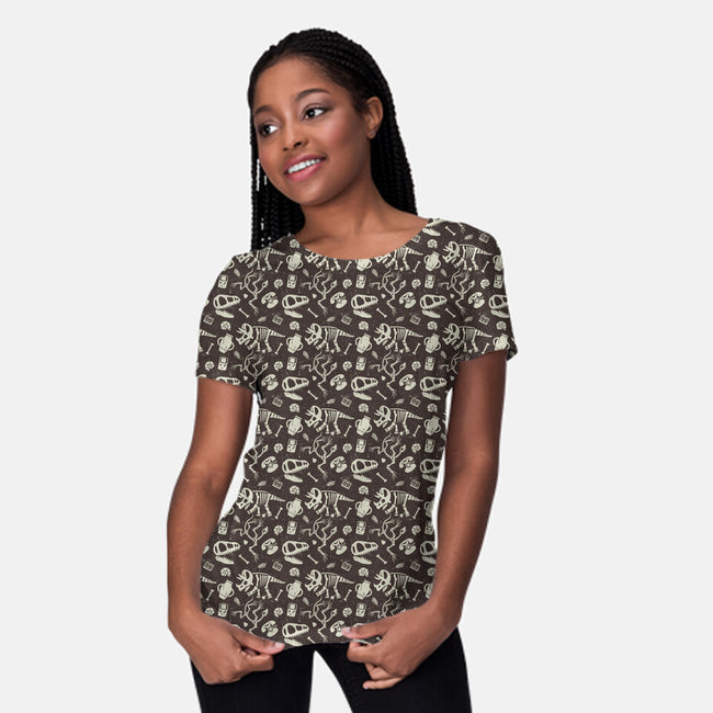 Vintage Fossils-womens all over print crew neck tee-tobefonseca
