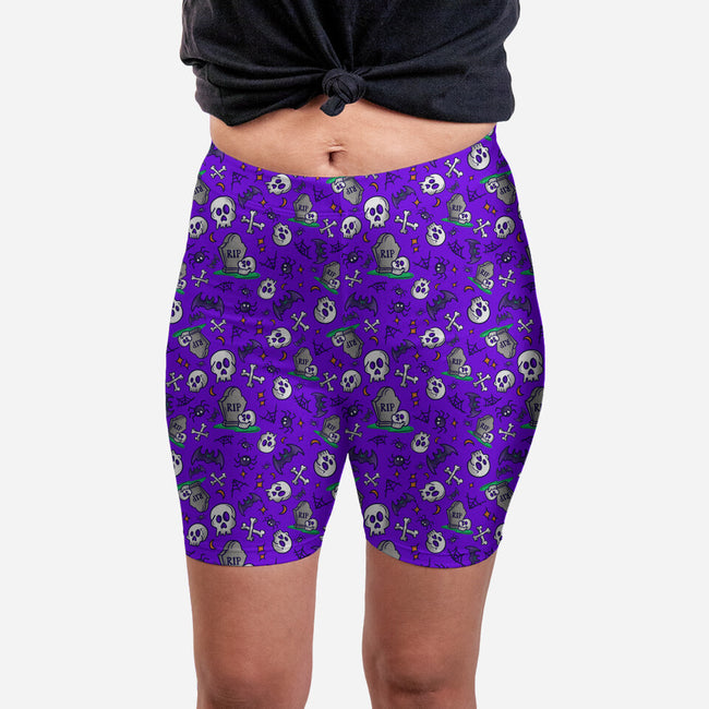 Rest in Peace-womens all over print biker shorts-TeeFury