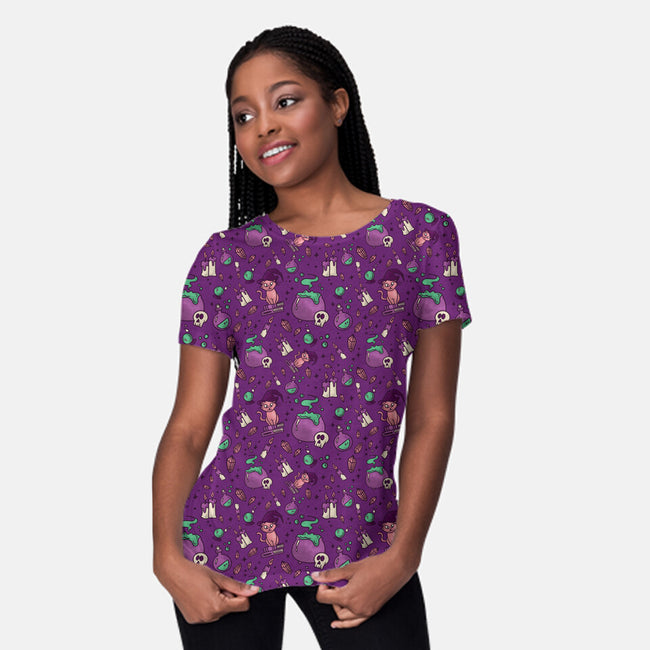 Something's Brewing-womens all over print crew neck tee-TeeFury