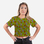 Spooky Pumpkins-womens all over print cropped tee-TeeFury