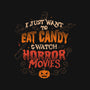 Candy And Horror Movies-none stretched canvas-eduely