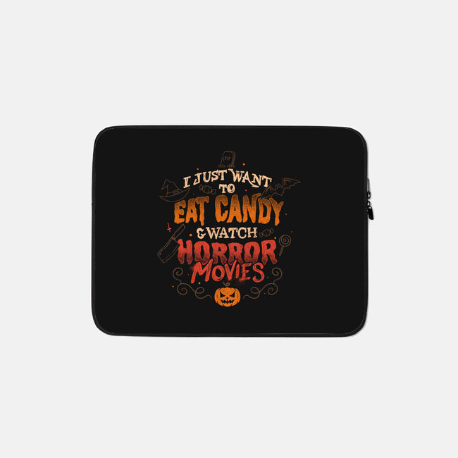 Candy And Horror Movies-none zippered laptop sleeve-eduely