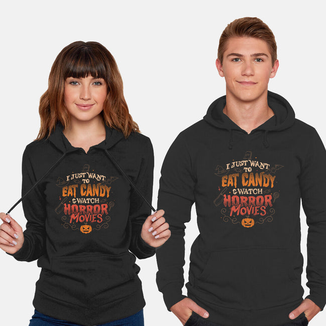 Candy And Horror Movies-unisex pullover sweatshirt-eduely