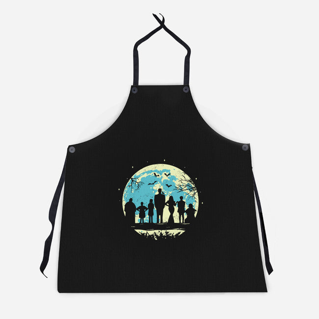 Addams Moon-unisex kitchen apron-turborat14