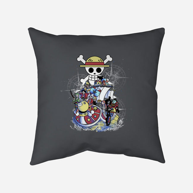 Straw Hat Crew-none removable cover w insert throw pillow-fanfabio