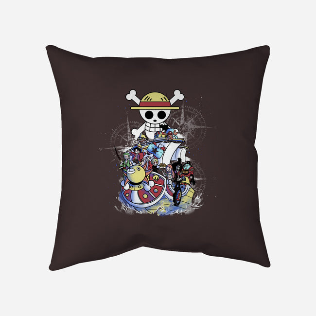 Straw Hat Crew-none removable cover w insert throw pillow-fanfabio