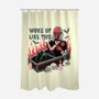 Woke Up Like This-none polyester shower curtain-momma_gorilla