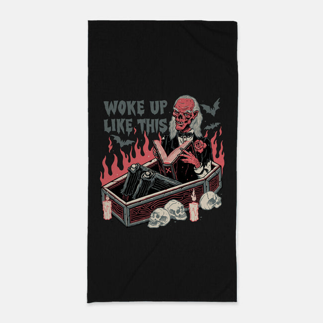 Woke Up Like This-none beach towel-momma_gorilla